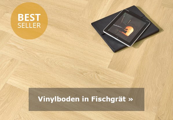 Bodenbelag: Vinylboden in Fischgrt-Optik
