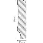 MDF Sockelleiste Modern White | 58mm hoch | weiß