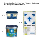 Uzin Komplettset für 50m² Untergrund-Vorbereitung auf Fliesen / Stein