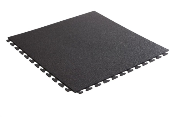 WALA WALAstic recycle - Clip-Platte Schwarz | 15mm | Industrieboden Genarbt