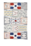 teppichWERK - Empire 110 Elfenbein/Multi | Kurzflorteppich