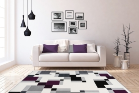 teppichWERK - Esperanto 225 Elfenbein/Violett |...