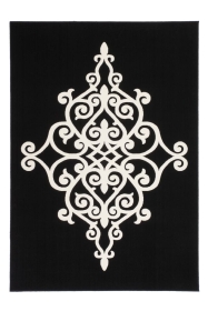 teppichWERK - Manolya 2099 Schwarz | Kurzflorteppich