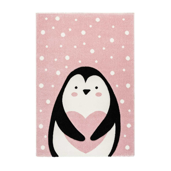 teppichWERK - Pinguin rosa | Kinderteppich
