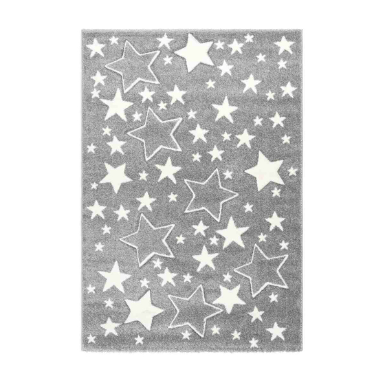 teppichWERK - Sternenhimmel grau | Kinderteppich