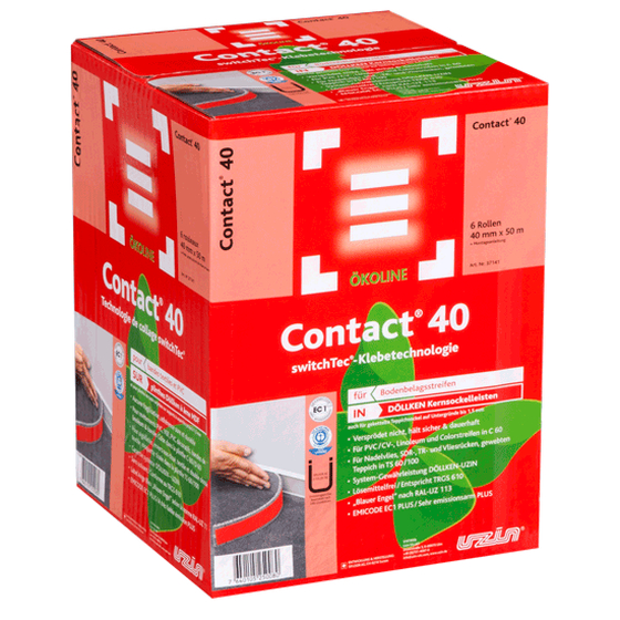Uzin - Contact 40 Klebeband | für Sockelleisten & Sockelstreifen | 50lfm Rolle