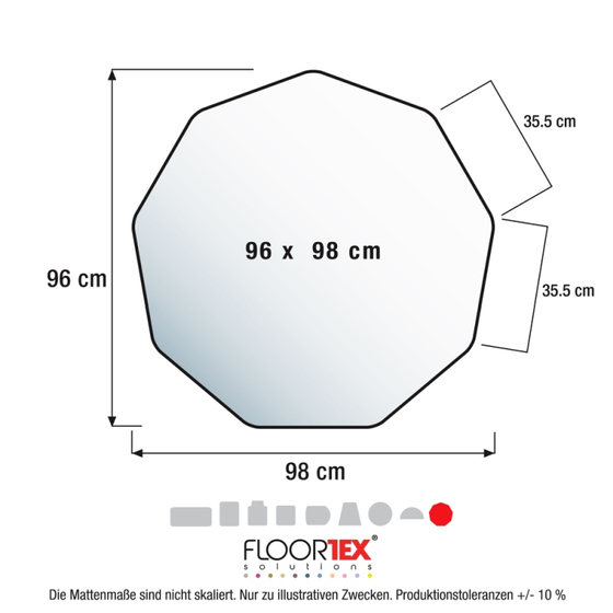 Floortex Cleartex 9mat Bodenschutzmatte FR121001009R | Hartböden