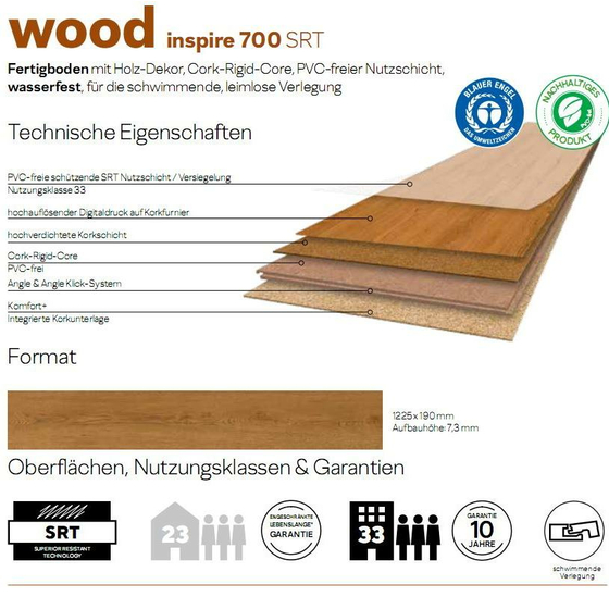 Amorim Wise Wood Professional - White Forest Oak AEUS001 | Rigid-Korkboden
