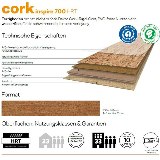 Amorim Wise Cork - Fashionable Cement AA8L001 | Rigid-Korkboden