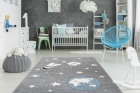 teppichWERK - Astronaut grau | Kinderteppich 120cm x 170cm