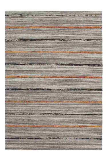 teppichWERK - Duarte 110 Natur/Orange | Kurzflorteppich 80cm x 150cm
