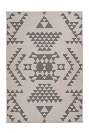 teppichWERK - Esperanto 625 Creme/Taupe | Kurzflorteppich 80cm x 150cm
