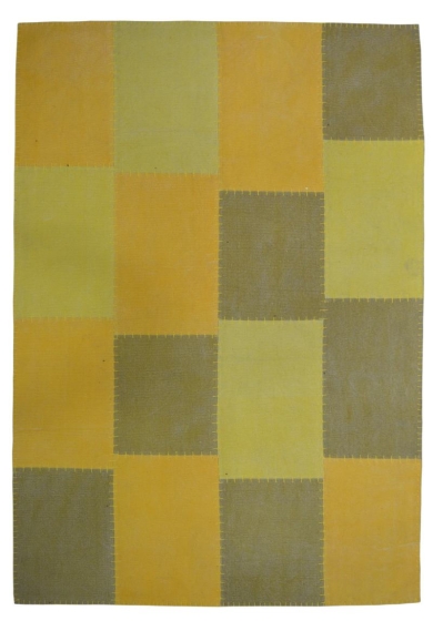 teppichWERK - Lyrical 110 Multi/Gelb | Kurzflorteppich 160cm x 230cm
