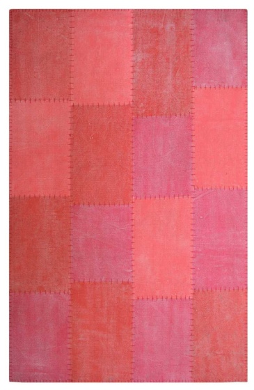 teppichWERK - Lyrical 110 Multi/Rot | Kurzflorteppich 120cm x 170cm