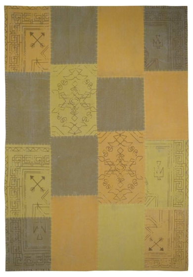teppichWERK - Lyrical 210 Multi/Gelb | Kurzflorteppich 160cm x 230cm