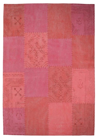 teppichWERK - Lyrical 210 Multi/Rot | Kurzflorteppich 160cm x 230cm