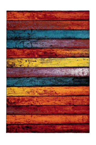 teppichWERK - Thailand Singburi Rainbow | Kurzflorteppich 80cm x 150cm
