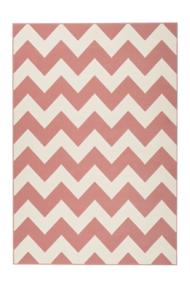 teppichWERK - Manolya 2095 Elfenbein/Rosa | Kurzflorteppich 120cm x 170cm