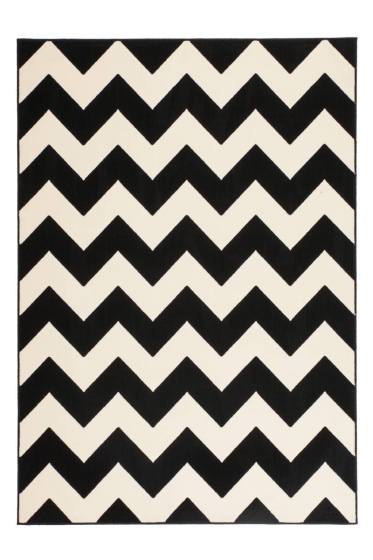 teppichWERK - Manolya 2095 Schwarz | Kurzflorteppich 120cm x 170cm