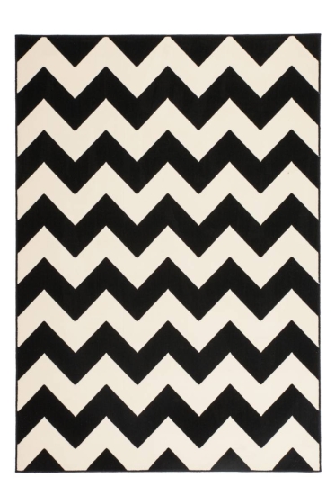 teppichWERK - Manolya 2095 Schwarz | Kurzflorteppich 80cm x 150cm