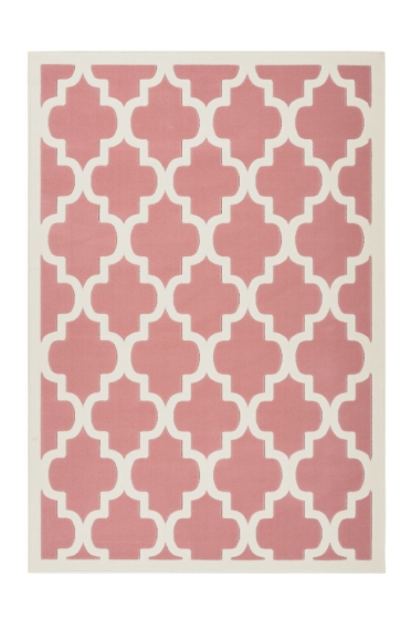 teppichWERK - Manolya 2097 Rosa/Elfenbein | Kurzflorteppich 120cm x 170cm