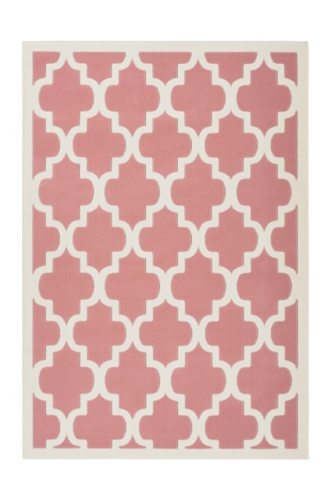 teppichWERK - Manolya 2097 Rosa/Elfenbein | Kurzflorteppich 80cm x 150cm