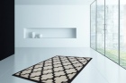 teppichWERK - Manolya 3097 Elfenbein/Schwarz | Kurzflorteppich 80cm x 150cm