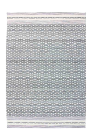 teppichWERK - Mirage 110 Violett/Grau | Kurzflorteppich 80cm x 150cm