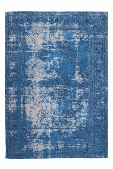 teppichWERK - Nostalgia 385 Blau | Kurzflorteppich 120cm x 170cm