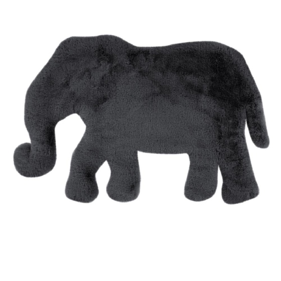 teppichWERK - Elefant | Kinder-Motivteppich Anthrazit