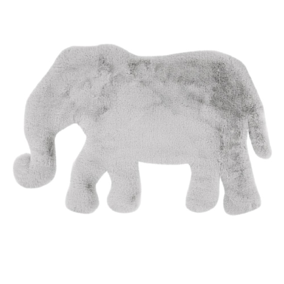 teppichWERK - Elefant | Kinder-Motivteppich Grau/Blau
