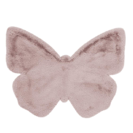 teppichWERK - Schmetterling | Kinder-Motivteppich Rosa