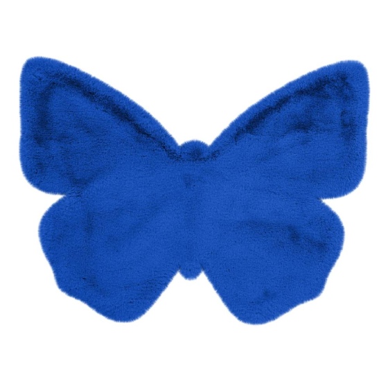 teppichWERK - Schmetterling | Kinder-Motivteppich Blau