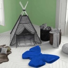 teppichWERK - Schmetterling | Kinder-Motivteppich Blau