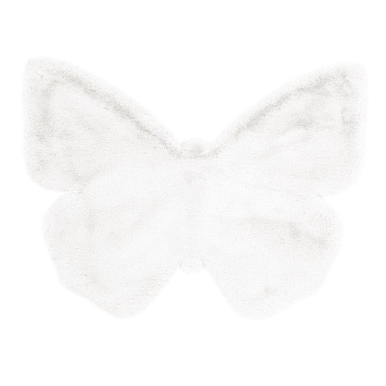 teppichWERK - Schmetterling | Kinder-Motivteppich Weiß