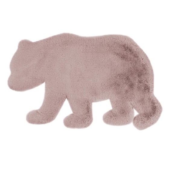 teppichWERK - Bär | Kinder-Motivteppich Rosa