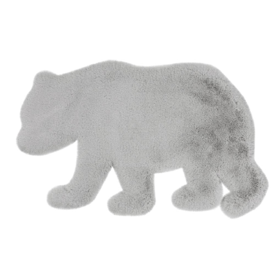 teppichWERK - Bär | Kinder-Motivteppich Grau