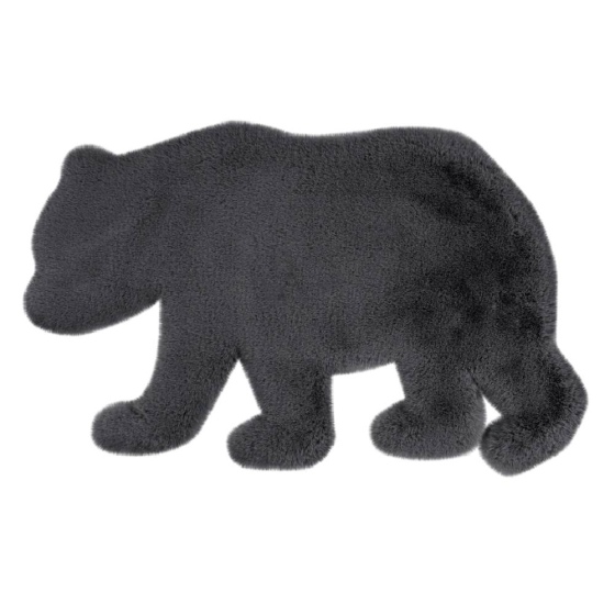 teppichWERK - Bär | Kinder-Motivteppich Anthrazit