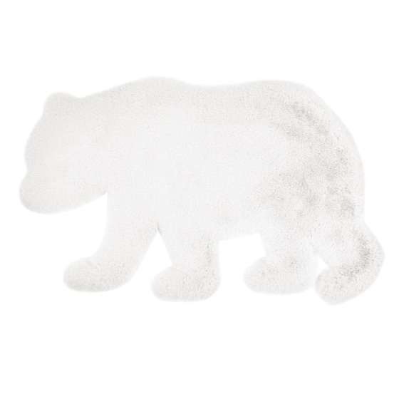 teppichWERK - Bär | Kinder-Motivteppich Weiß