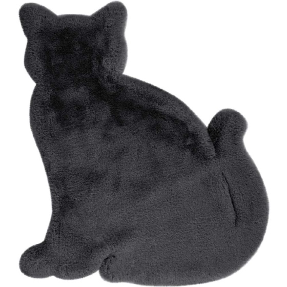 teppichWERK - Katze | Kinder-Motivteppich Anthrazit
