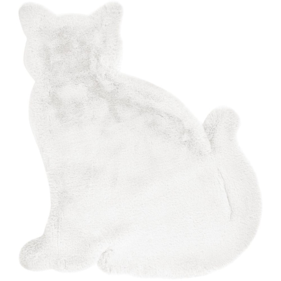 teppichWERK - Katze | Kinder-Motivteppich Weiß