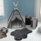 teppichWERK - Teddy | Kinder-Motivteppich Anthrazit