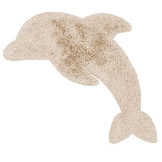 teppichWERK - Delfin | Kinder-Motivteppich Creme