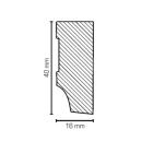 MDF Sockelleiste kubisch XL | 40mm hoch | weiß