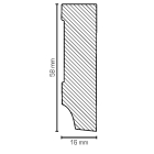 MDF Sockelleiste kubisch XL | 58mm hoch | weiß