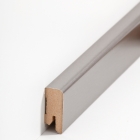 MDF Sockelleiste Modern XL | 40mm hoch | Edelstahl gebürstet