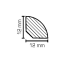 Massivholz Viertelstableiste | 12mm hoch | versch. Farben