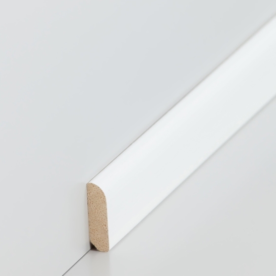 Massivholz Vorsatzleiste | 28mm hoch | weiß