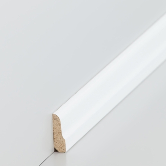 Massivholz Vorsatzleiste HH-Profil | 26mm hoch | weiß