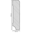 Massivholz Sockelleiste Modern White XXL | 80mm hoch | weiß